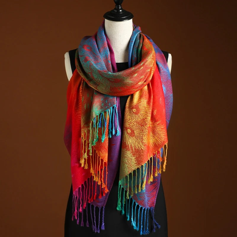 Bohemian Cashmere Stole: Natural Elegance