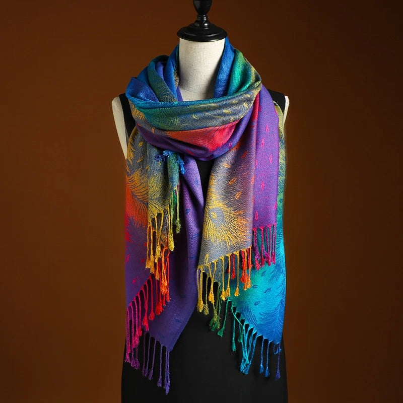 Bohemian Cashmere Stole: Natural Elegance