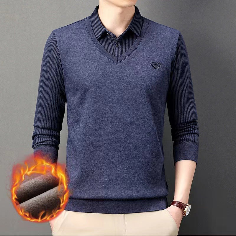 Style and Comfort: The Perfect 2-in-1 Knitted Shirt for Men