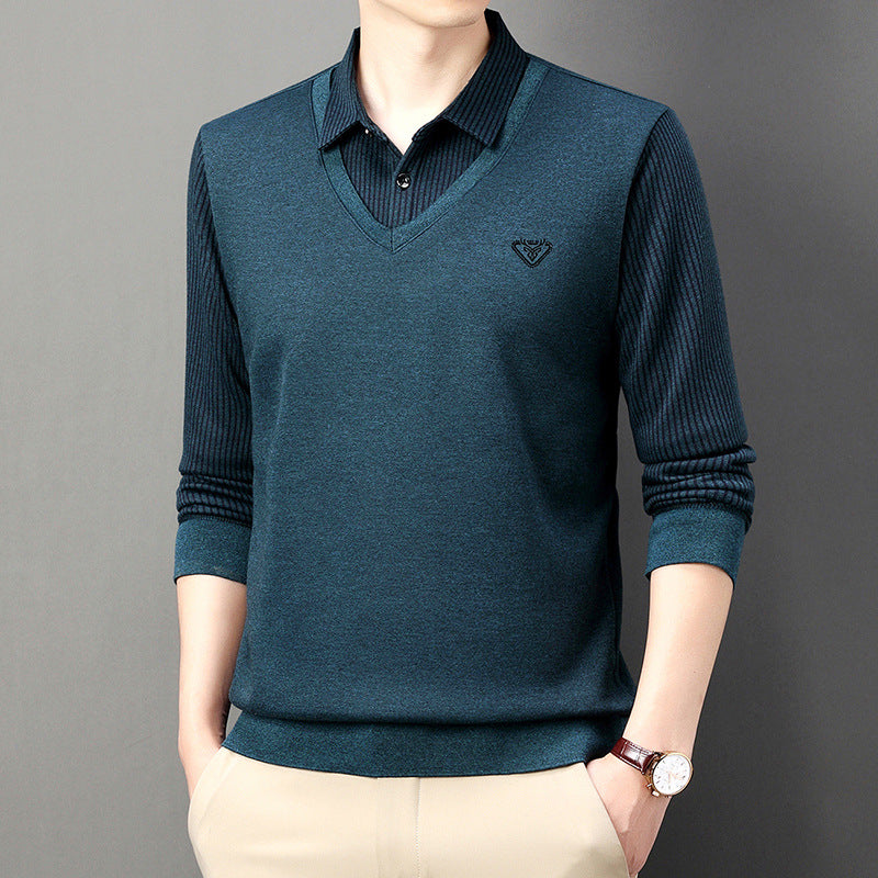 Style and Comfort: The Perfect 2-in-1 Knitted Shirt for Men