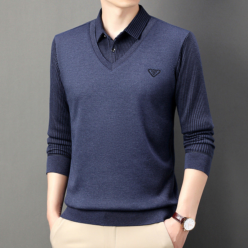 Style and Comfort: The Perfect 2-in-1 Knitted Shirt for Men