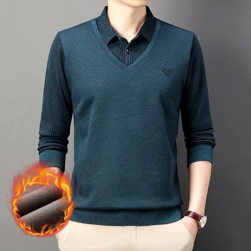 Style and Comfort: The Perfect 2-in-1 Knitted Shirt for Men