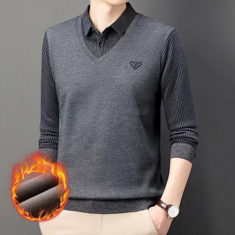Style and Comfort: The Perfect 2-in-1 Knitted Shirt for Men