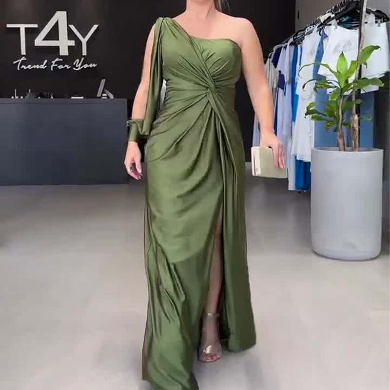 Women's Elegant One-Shoulder Dress
