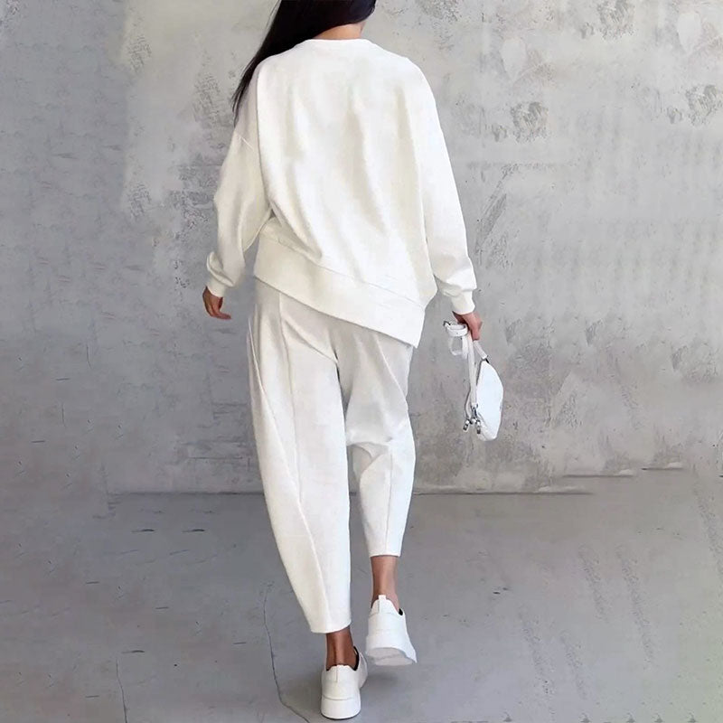 🔥Summer Sale🔥Round-Neck Long-Sleeved Top&Pants 2-Piece Set