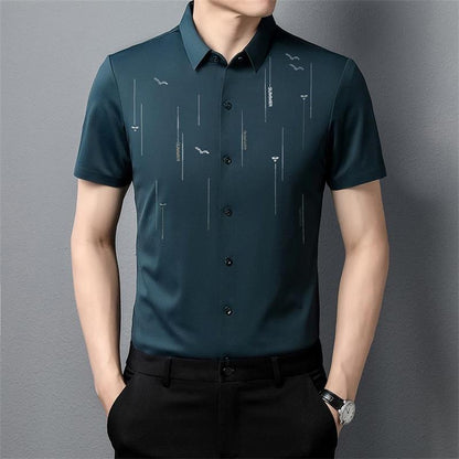 Summer anti-wrinkle silk shirt