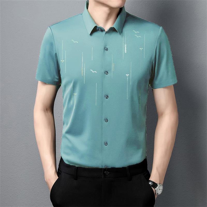 Summer anti-wrinkle silk shirt