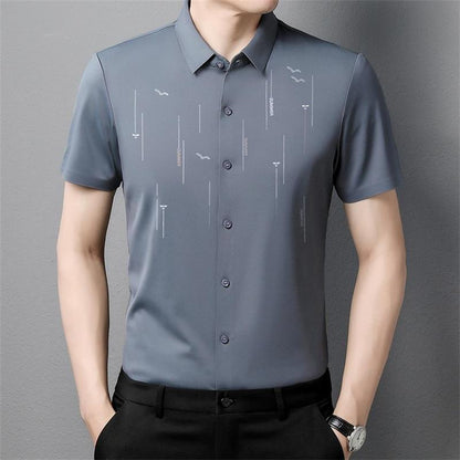 Summer anti-wrinkle silk shirt