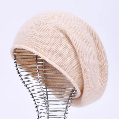 CASHMERE WOOL KNITTED HAT