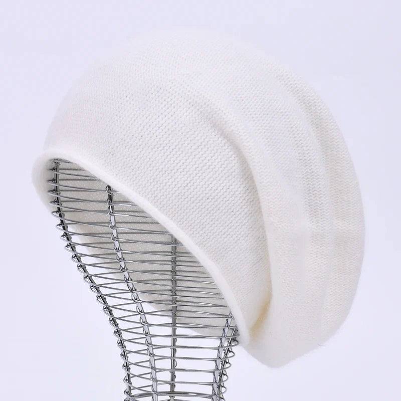 CASHMERE WOOL KNITTED HAT