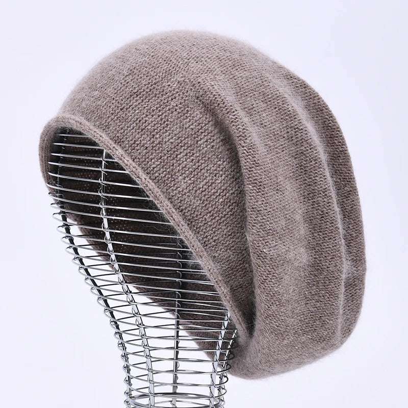 CASHMERE WOOL KNITTED HAT