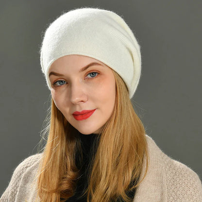 CASHMERE WOOL KNITTED HAT