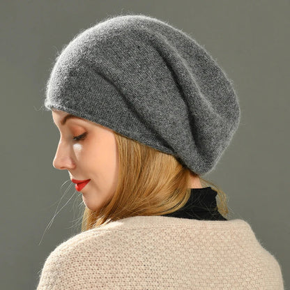 CASHMERE WOOL KNITTED HAT